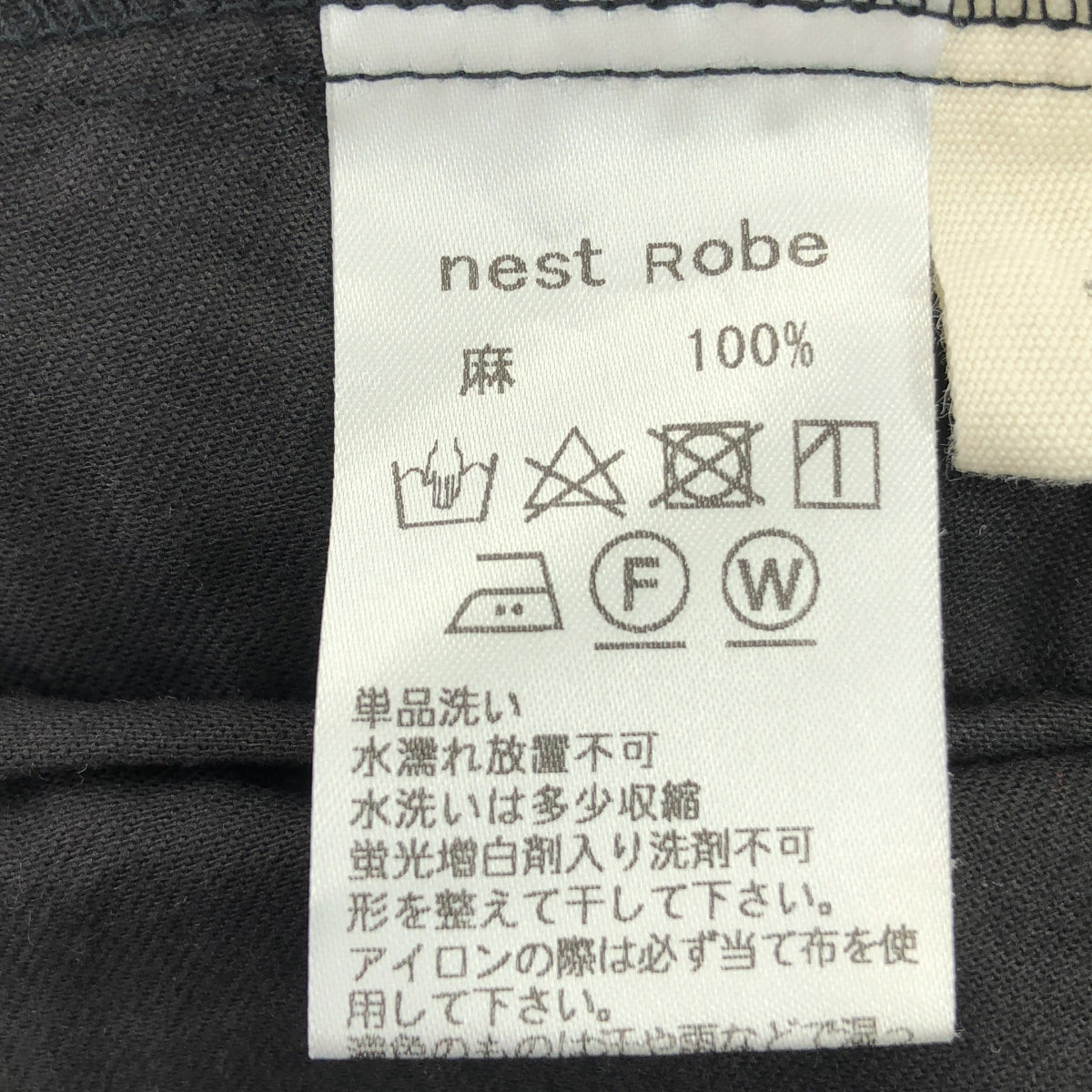nest robe / ネストローブ | リネン グレンチェック イージー スカート | F | グレー系 | レディース
