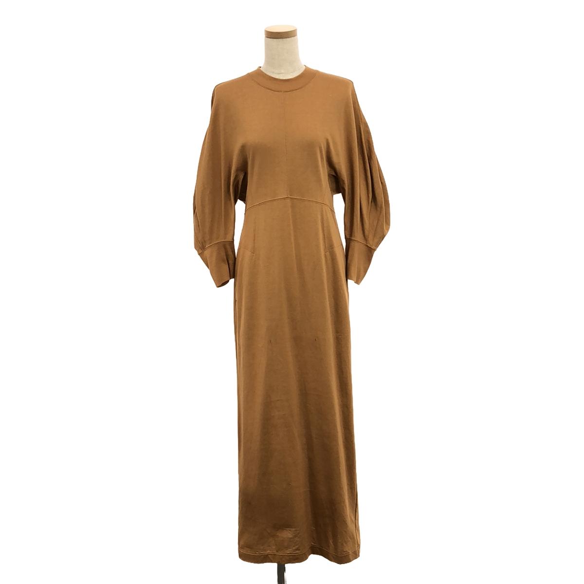 Mame Kurogouchi | 2023SS | Cotton Jersey Dress | Size 3 | Brown | Women's