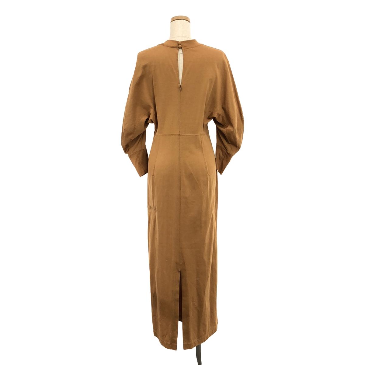 Mame Kurogouchi | 2023SS | Cotton Jersey Dress | Size 3 | Brown | Women's