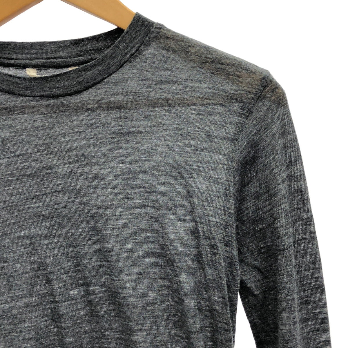 AURALEE / オーラリー | 2023AW | SUPER SOFT WOOL SHEER L/S TEE / クルーネック ニット カットソー | 1 |