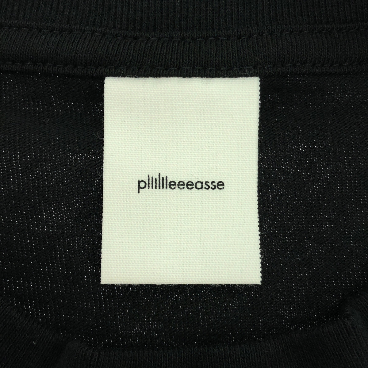【美品】  plllllleeeasse / プリーズ | ロゴ クルーネック Tシャツ カットソー | M | ブラック | メンズ