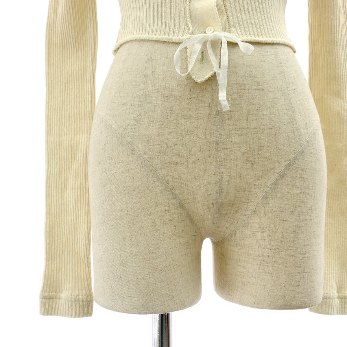 內田文香 | 復古羅紋束身長袖羅紋針織開襟衫 | M碼 | 女款