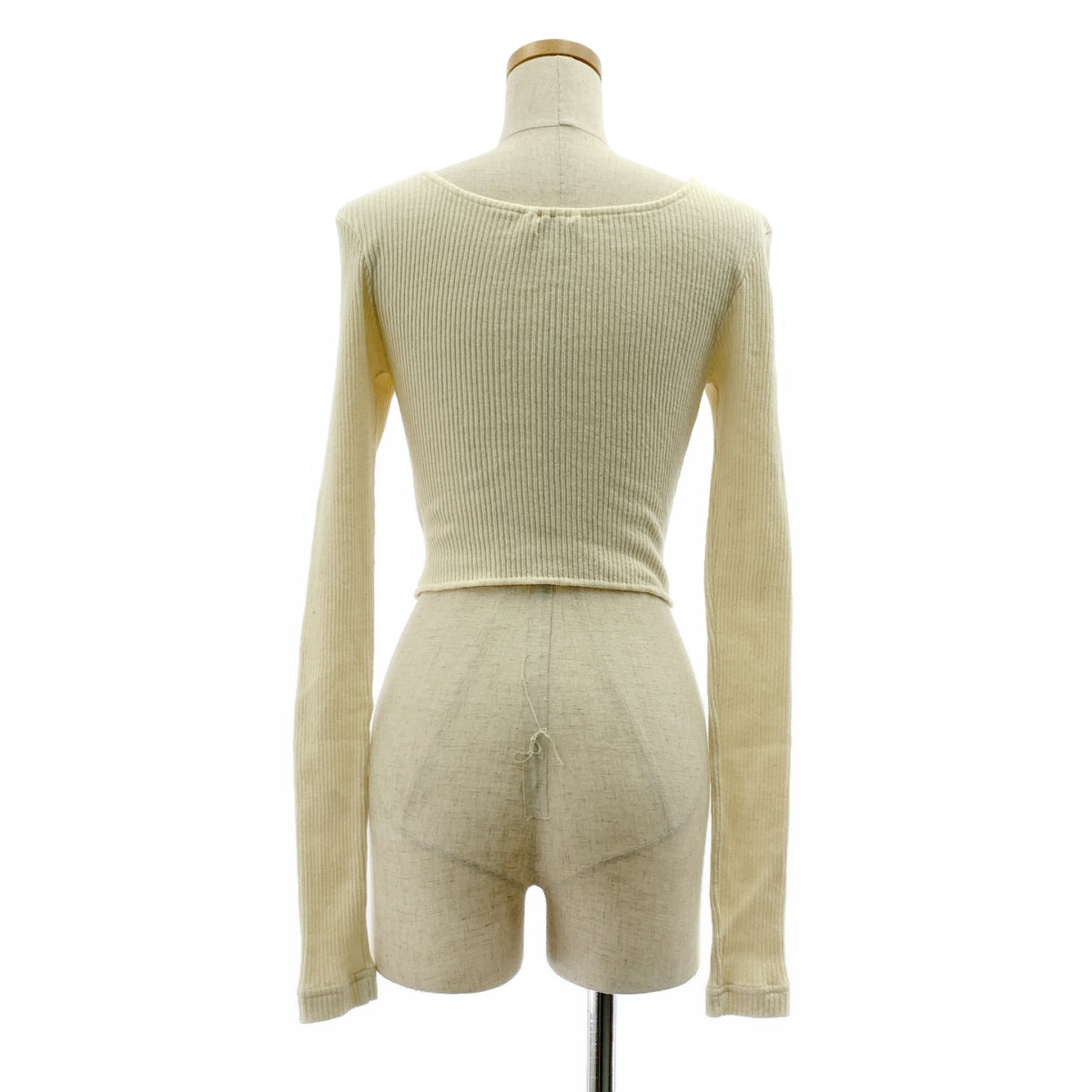 內田文香 | 復古羅紋束身長袖羅紋針織開襟衫 | M碼 | 女款