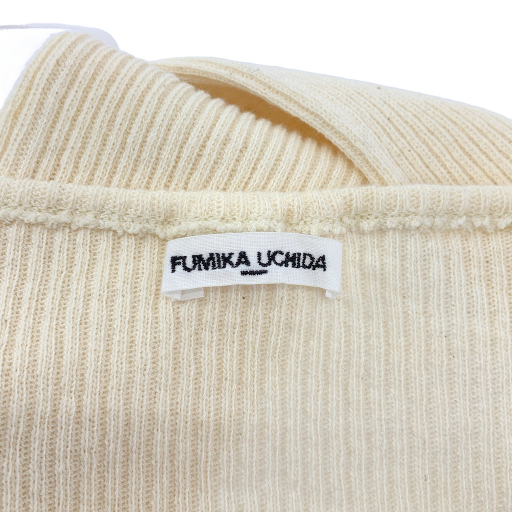 內田文香 | 復古羅紋束身長袖羅紋針織開襟衫 | M碼 | 女款