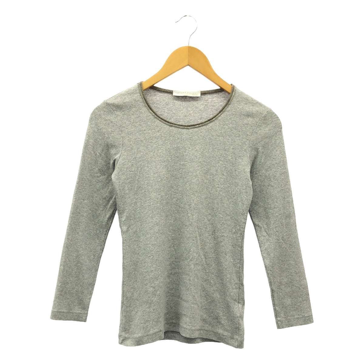 FABIANA FILIPPI | Bejeweled crew neck top | XS | Grey | Women's
