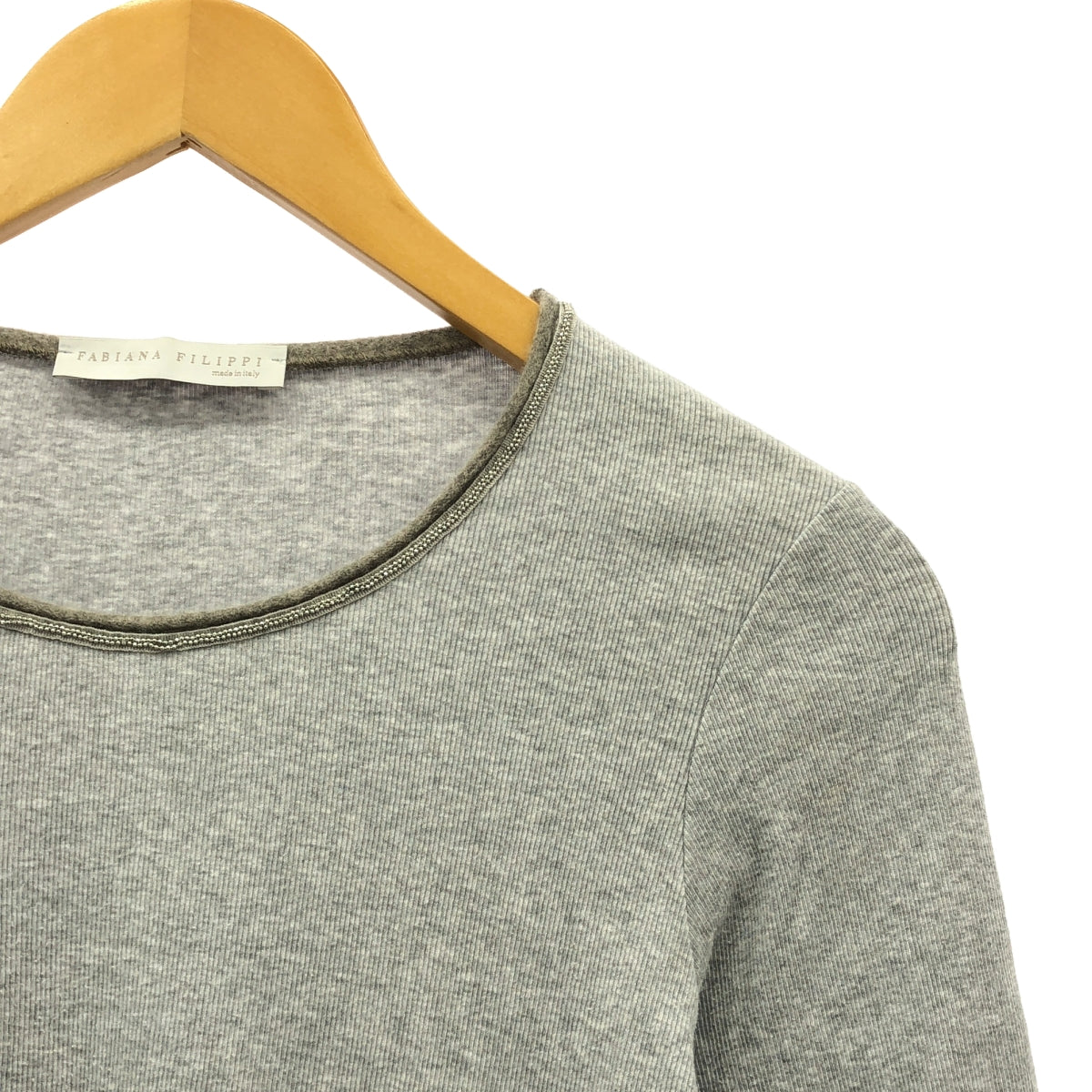 FABIANA FILIPPI | Bejeweled crew neck top | XS | Grey | Women's