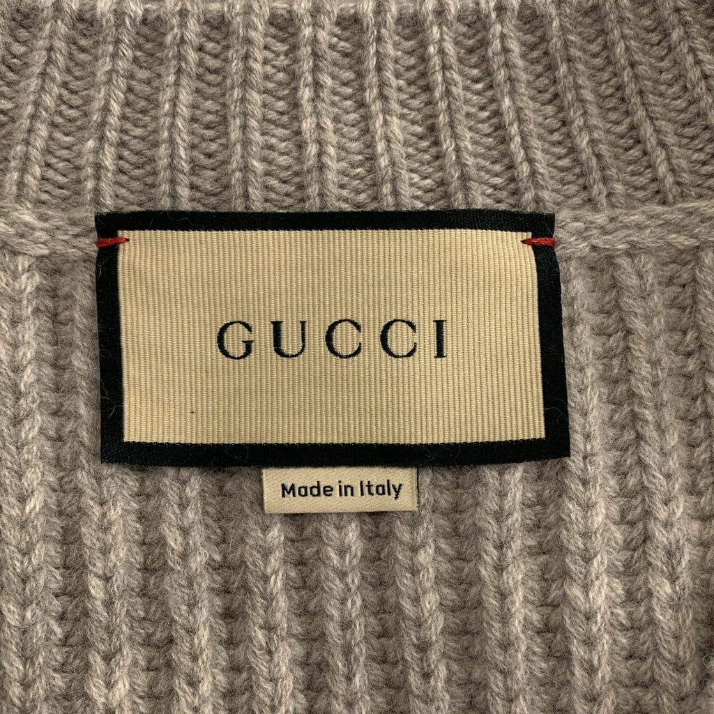 GUCCI / グッチ | ウール カシミヤ Vネック リブニット | S | レディース