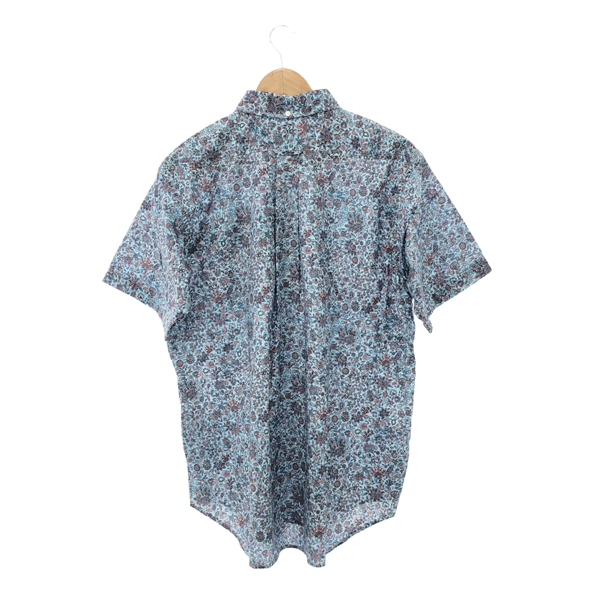 [Good Condition] Engineered Garments | POPOVER BD SHIRT - COTTON FLORAL LAWN / Floral pullover shirt with all-over print | S | Blue | Men's