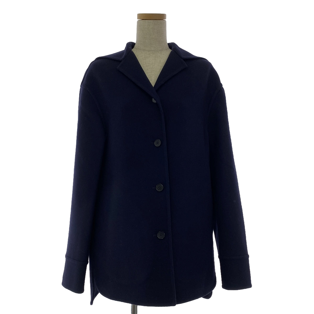 【미품】 JIL SANDER / 질 썬더 | 2022AW | 버진 울 코트 | 34 | 네이비 | 여성