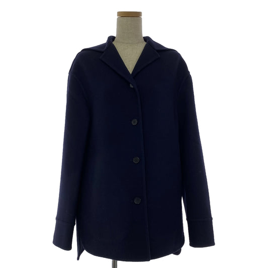 [Good Condition] JIL SANDER | 2022AW | Virgin Wool Coat | Size 34 | Navy | Women's