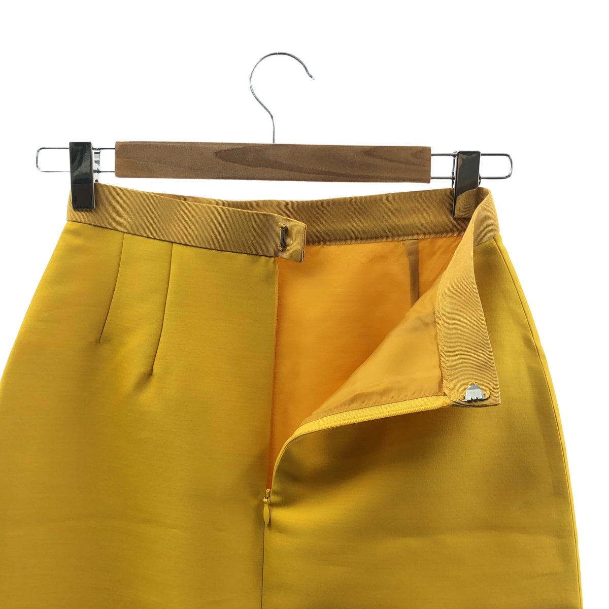 STRASBURGO | 羊毛絲質後開衩裙 | 36 | 黃色 | 女款