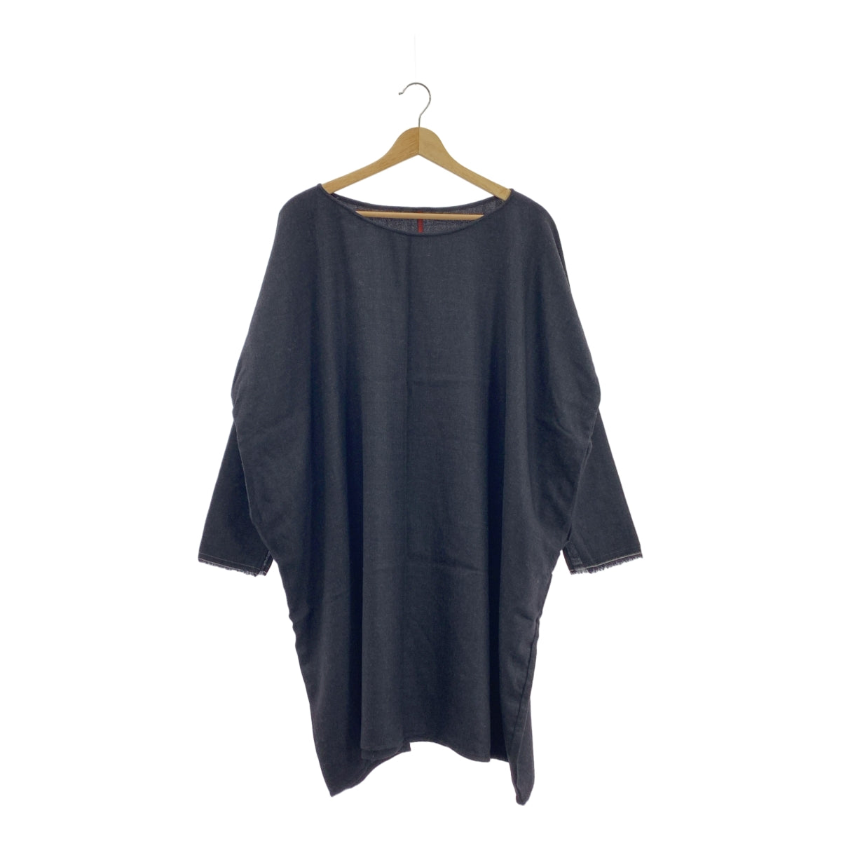 【美品】  DANIELA GREGIS / ダニエラグレジス | ウール オーバーシルエット ワンピース | F | ブラック | レディース