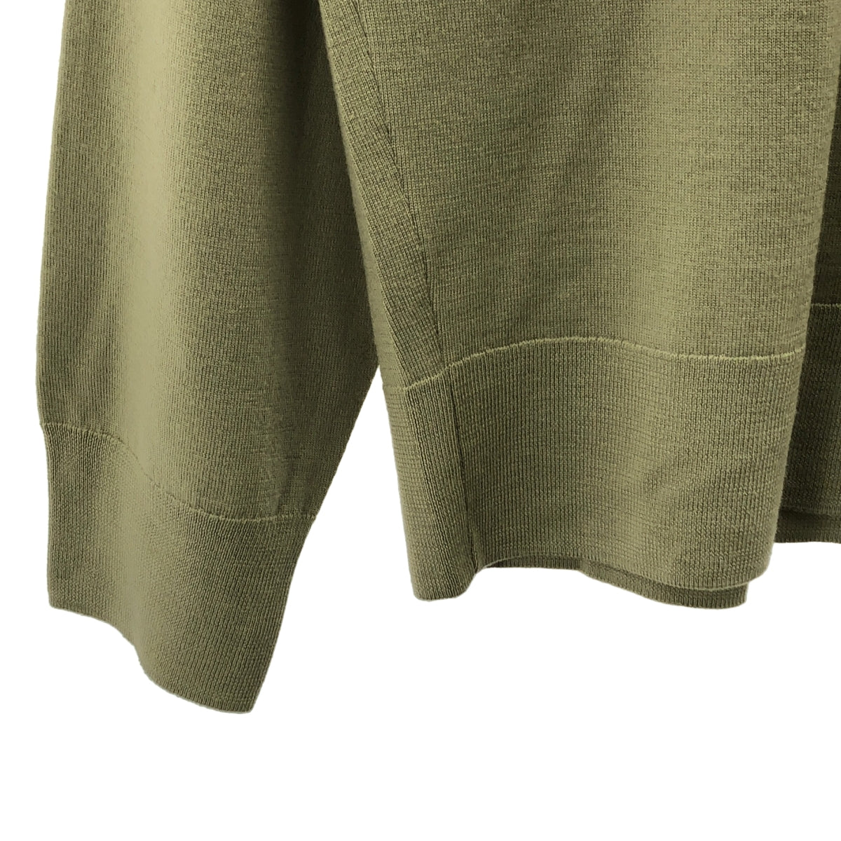 AURALEE | 2023 秋冬超高紗布羊毛針織高領毛衣 | 3 碼 | 卡其色 | 男款