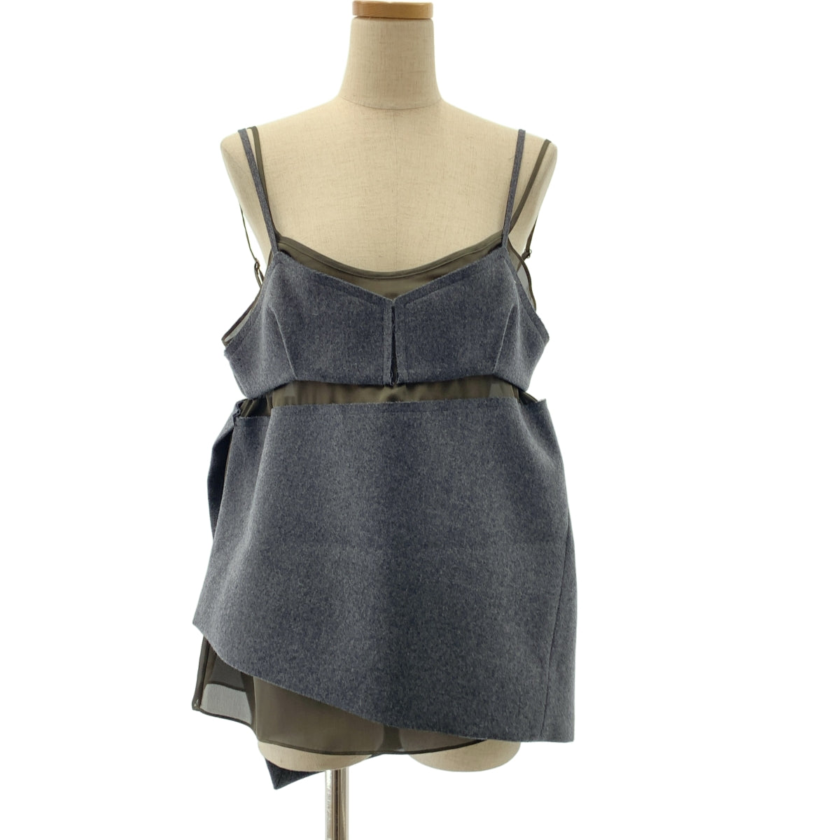 sacai | 羊毛麥爾登呢多層吊帶背心 | 尺寸 2 | 女款