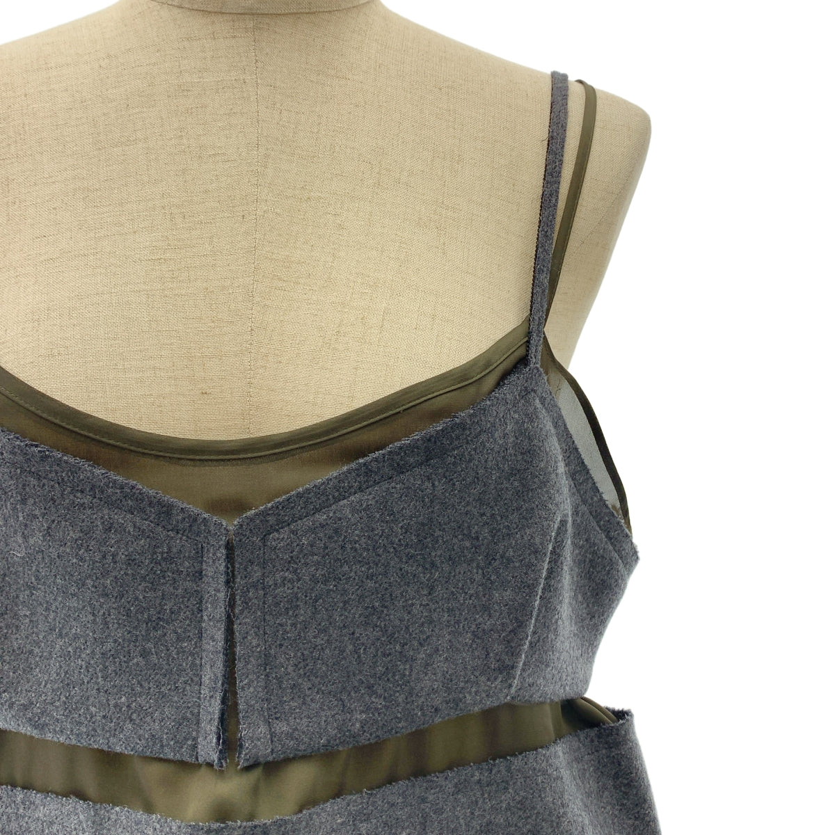 sacai | 羊毛麥爾登呢多層吊帶背心 | 尺寸 2 | 女款