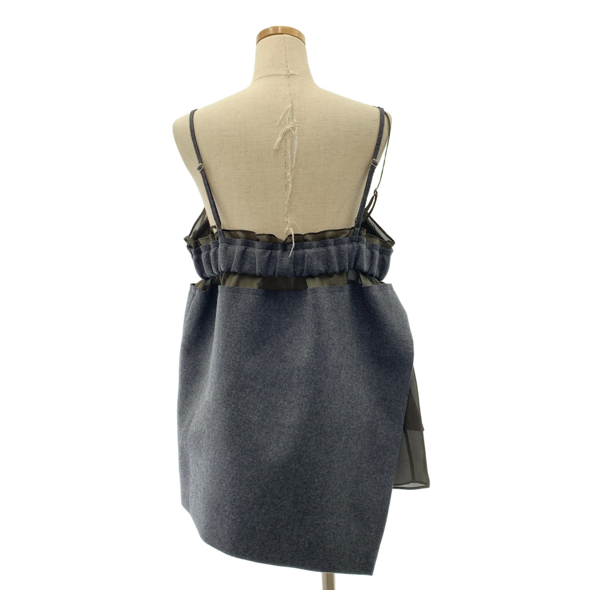 sacai | 羊毛麥爾登呢多層吊帶背心 | 尺寸 2 | 女款