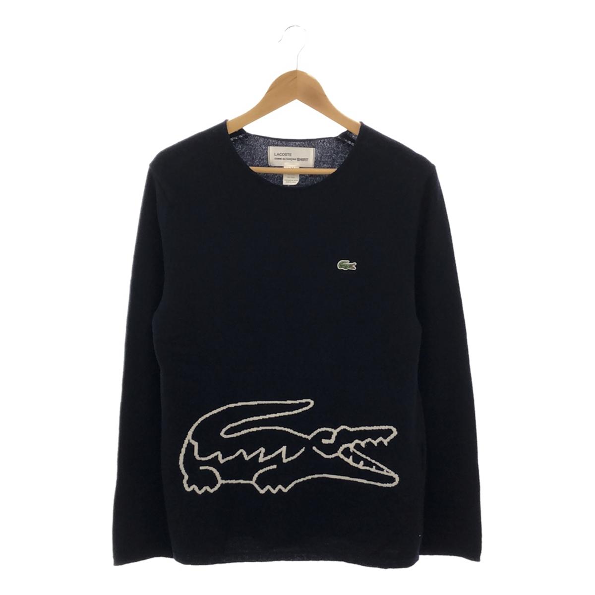 COMME des GARCONS SHIRT | × LACOSTE | Wool knit pullover | M | Dark navy | Men's