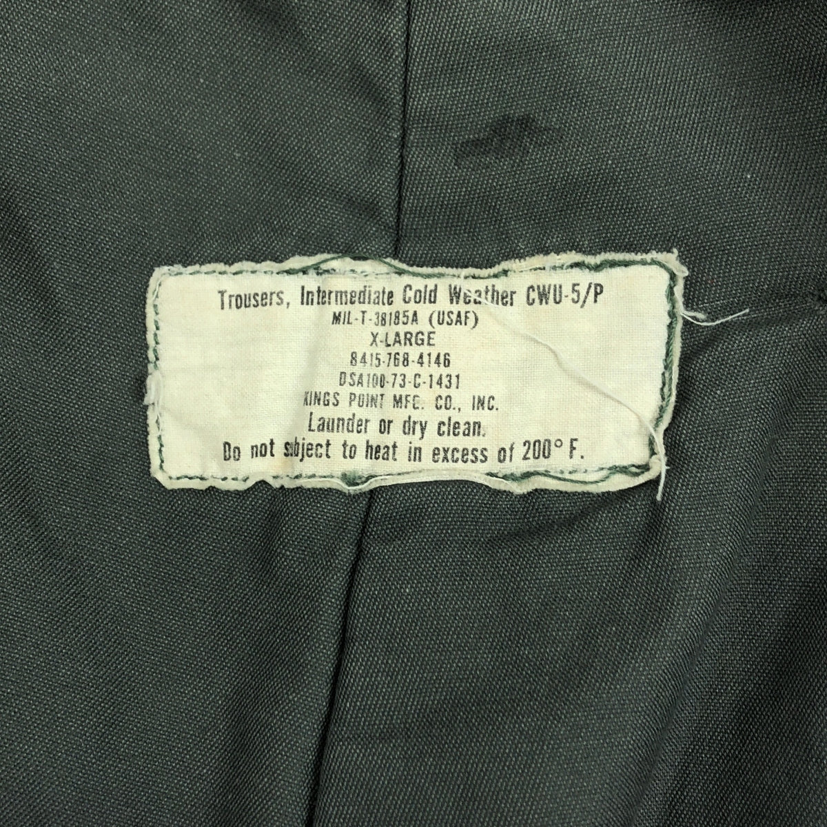 U.S.AIR FORCE / アメリカ軍 | 1970s ヴィンテージ CWU-5/P エアークルー トラウザーズ パンツ | XL | オリーブ | メンズ