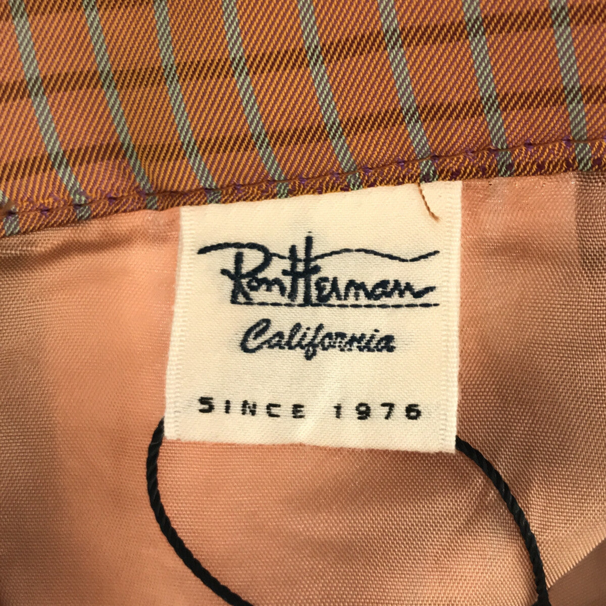 [New] Ron Herman | 2021AW | Tuck Flare Jacquard Pleated Check Skirt | XS | Orange | Women's