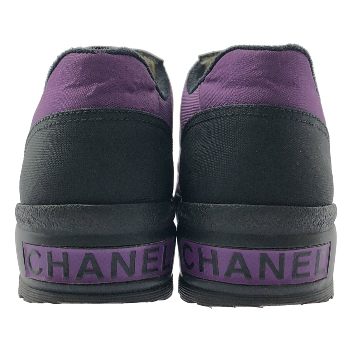 CHANEL / シャネル | ココマーク ロゴ バイカラー ローカットスニーカー | 36 | パープル/ブラック | レディース