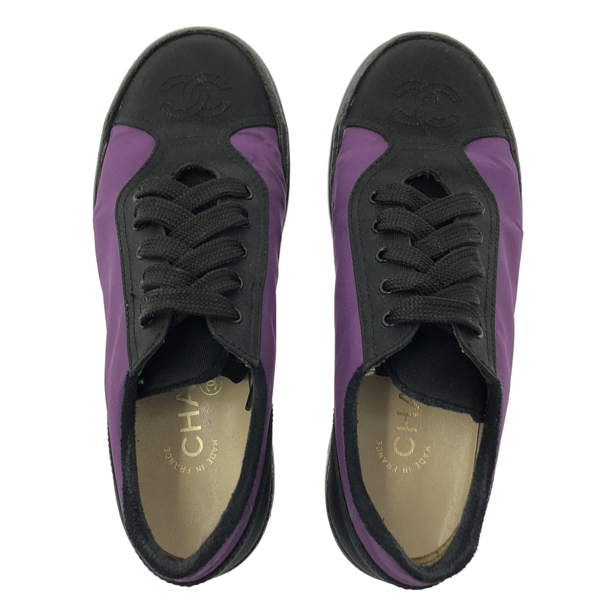 CHANEL / シャネル | ココマーク ロゴ バイカラー ローカット