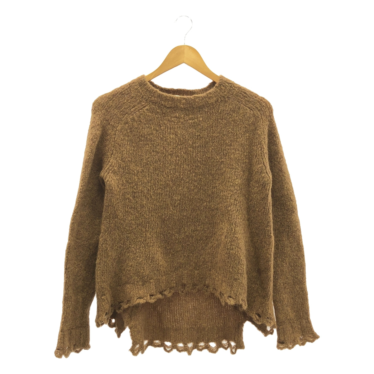 影視處 |羊毛針織套頭衫 | S |布朗 |女性的