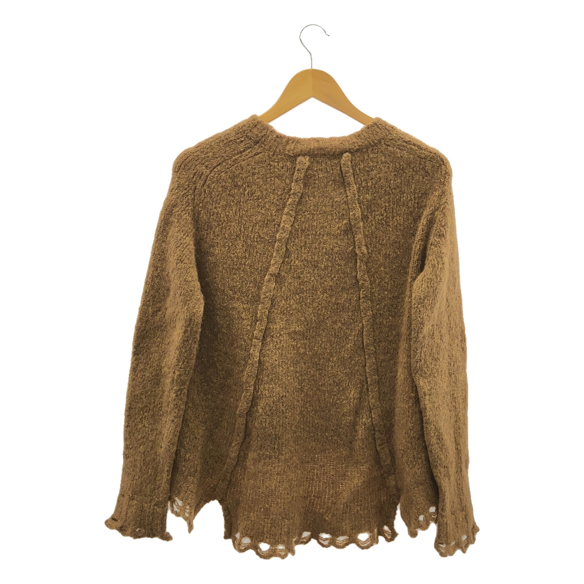 影視處 |羊毛針織套頭衫 | S |布朗 |女性的