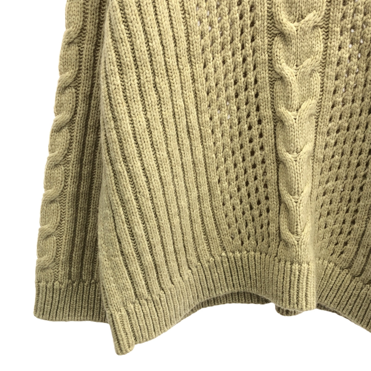 Nanushka / 나누슈카 | 알파카 오버사이즈 케이블 니트 | S | 베이지 | 여성