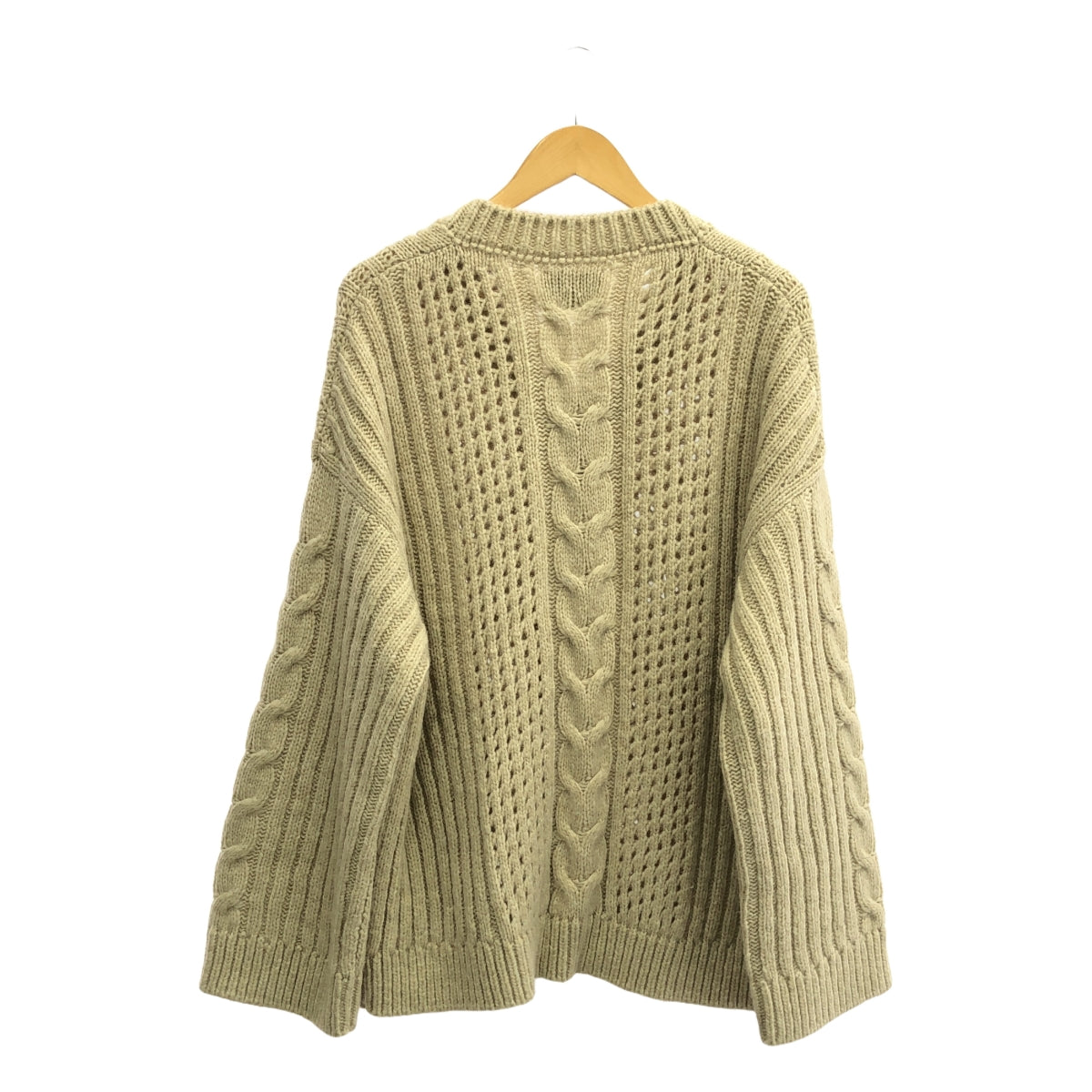 Nanushka / 나누슈카 | 알파카 오버사이즈 케이블 니트 | S | 베이지 | 여성