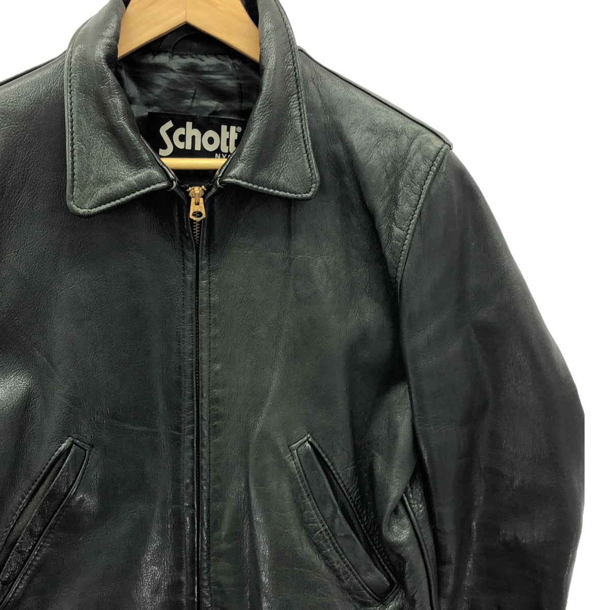 SCHOTT / ショット | USA製 247W レザー シングル ライダースジャケット | M | メンズ