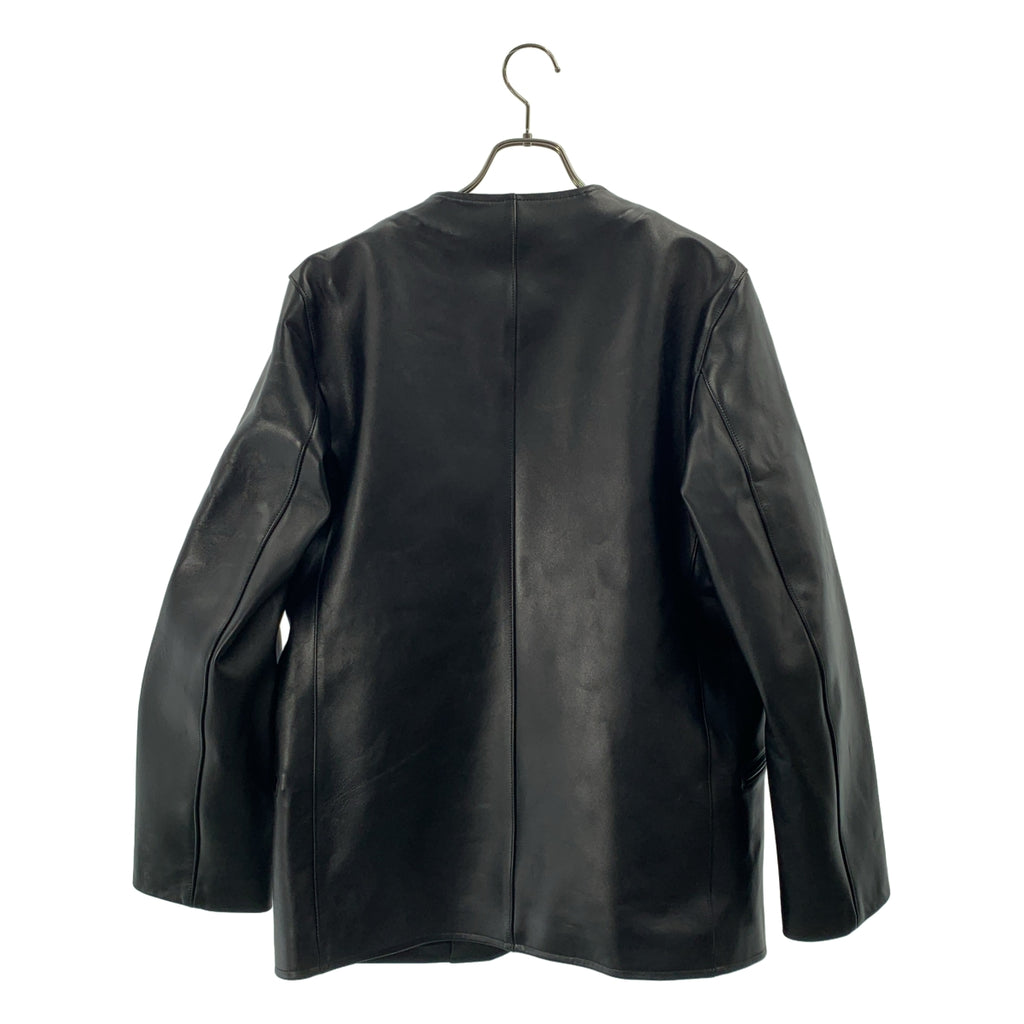 Nahyat / ナヤット | W-011 ウールライナー付き ラムレザー ノーカラージャケット | 2 | メンズ