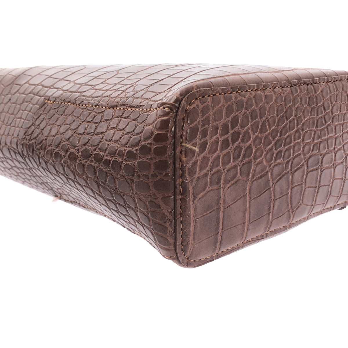 【미품】 RANDEBOO / 랑데부 | 악어 밀어 숄더백 | 브라운 | 여성