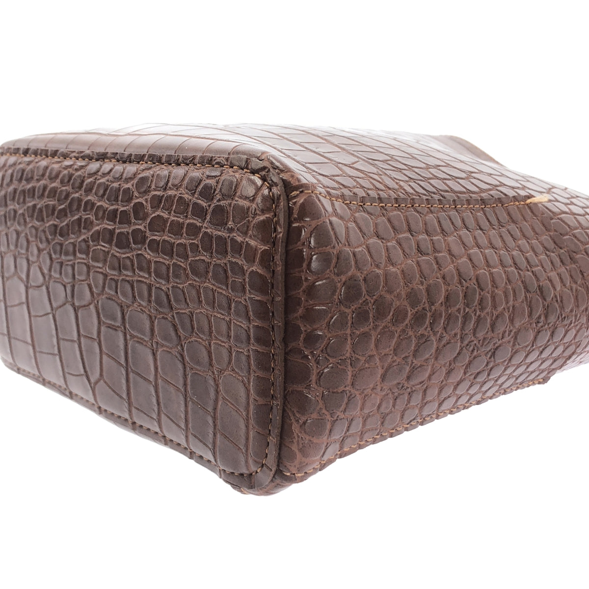 【미품】 RANDEBOO / 랑데부 | 악어 밀어 숄더백 | 브라운 | 여성