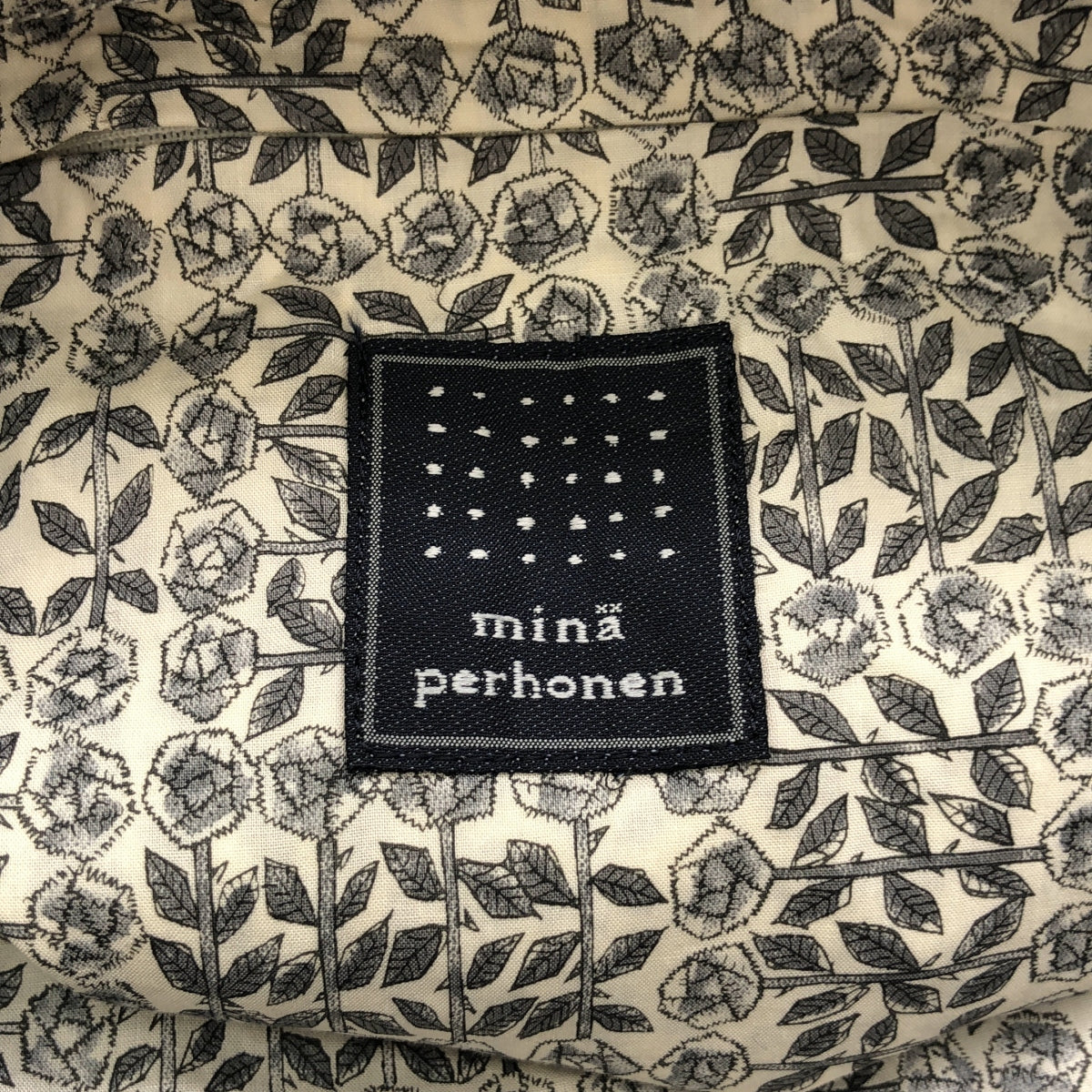 mina perhonen / ミナペルホネン | pallo×tambourine  pizza bag パーロ × タンバリン 刺しゅう ピザ トートバッグ |