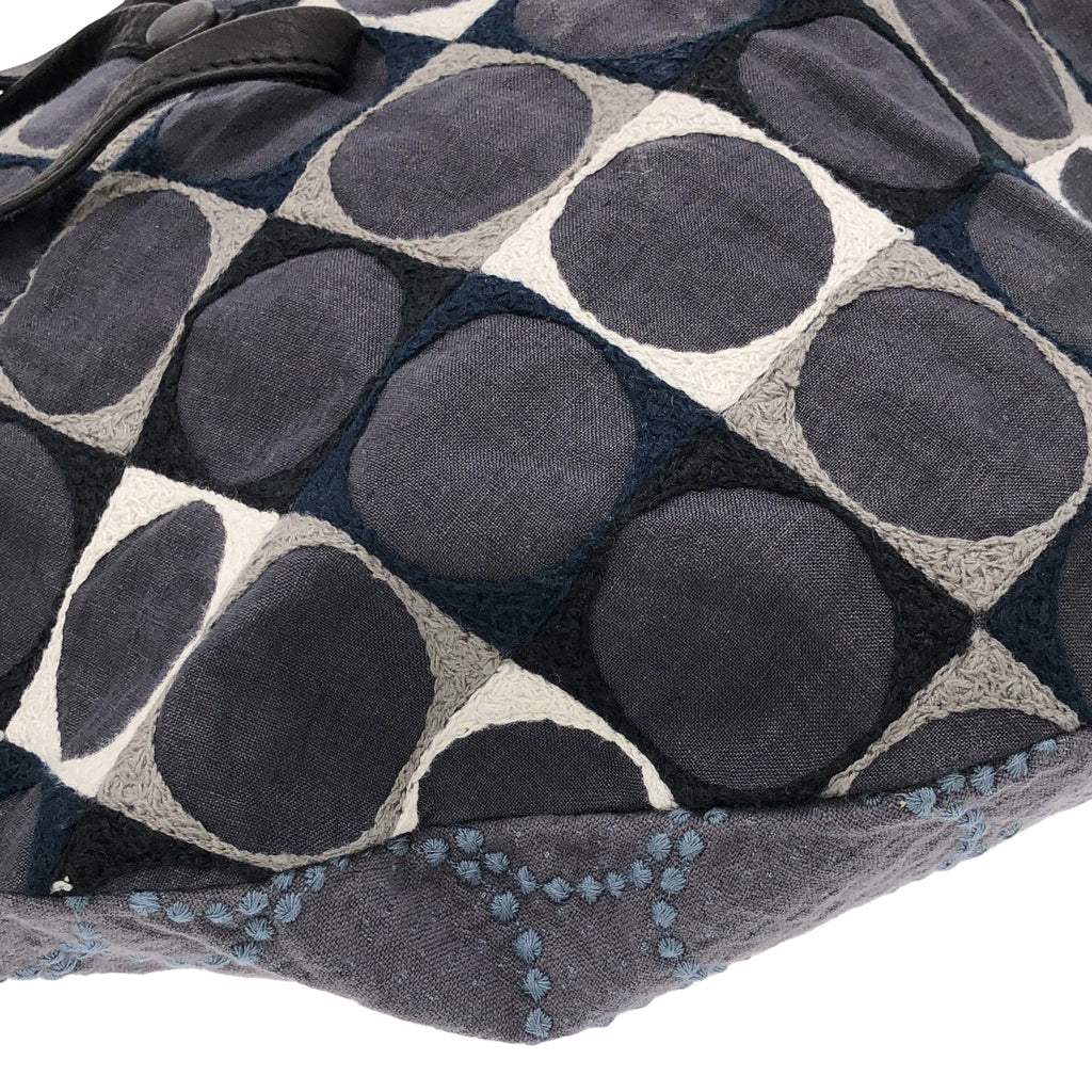 mina perhonen / ミナペルホネン | pallo×tambourine  pizza bag パーロ × タンバリン 刺しゅう ピザ トートバッグ |