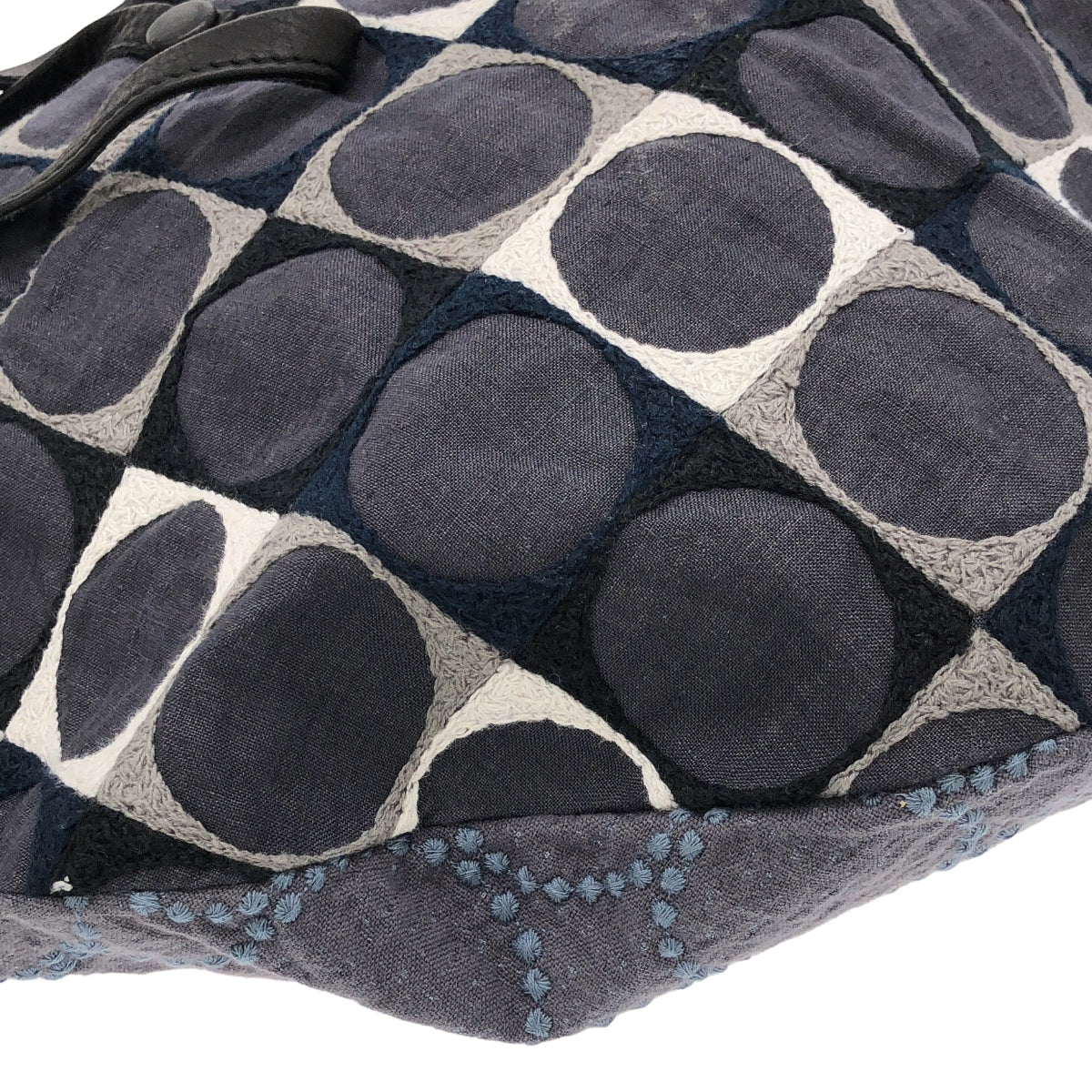 mina perhonen / ミナペルホネン | pallo×tambourine  pizza bag パーロ × タンバリン 刺しゅう ピザ トートバッグ |