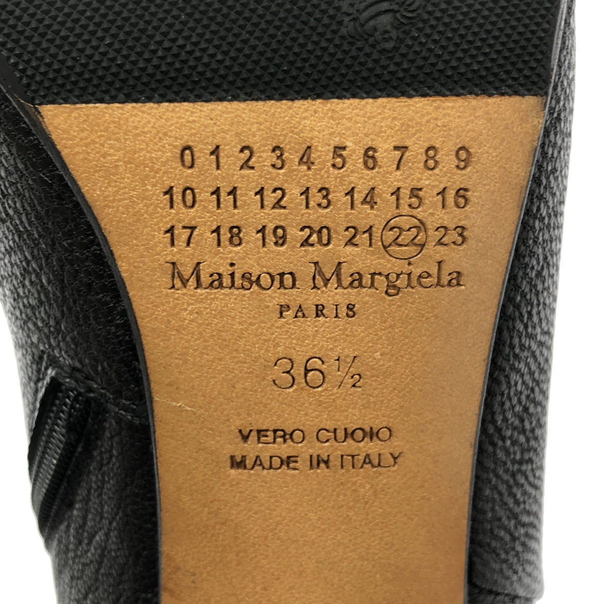 [狀況極佳] Maison Margiela | 皮革露趾粗跟側拉鍊涼鞋/短靴 | 尺寸 36 1/2 | 黑色 | 女款