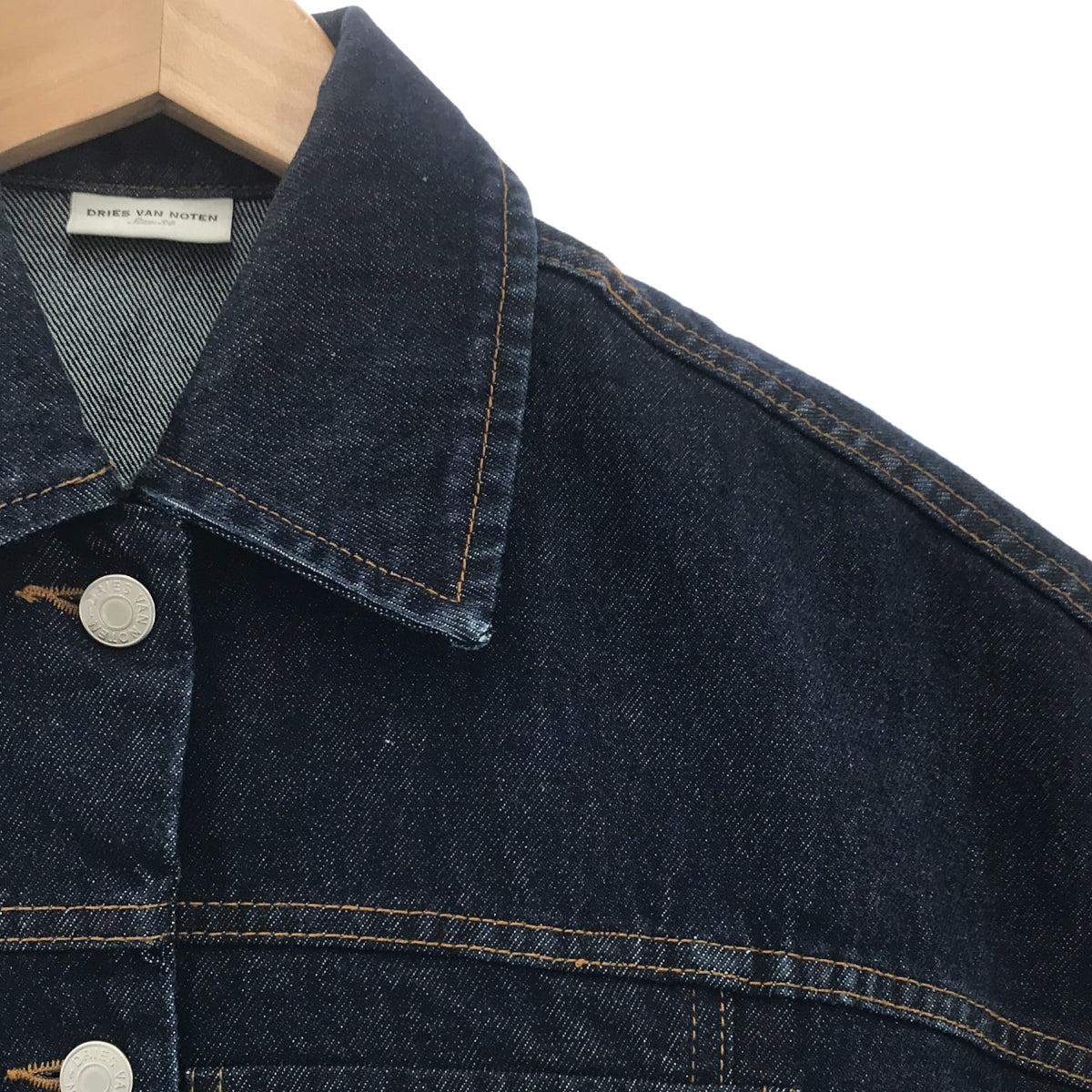 DRIES VAN NOTEN / ドリスヴァンノッテン | VASSIE SHORT 3373 W.W.JACKET デニムジャケット | 34 | インディゴ | レディース