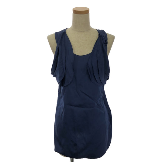 BOTTEGA VENETA | 100% silk / Silk ruffle collar blouse top | 40 | Blue | Women's