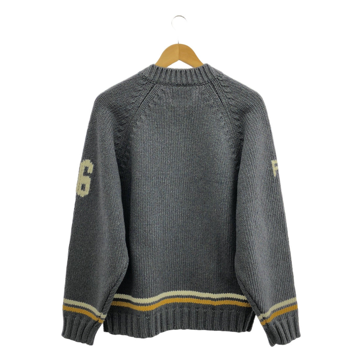 FREAK'S STORE / フリークスストア | 2022AW | F'Sロゴ カウチンニット | M | ネイビー / ホワイト / イエロー | メンズ