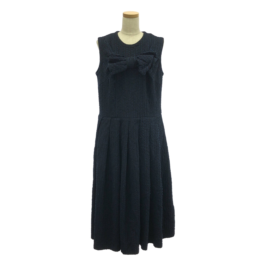 COMME des GARCONS COMME des GARCONS / Comme des Garcons | COMME des GARCONS 2017春夏 |聚酯製品加工 刺子絲帶裝飾 寬鬆連衣裙 | S |海軍|女性的