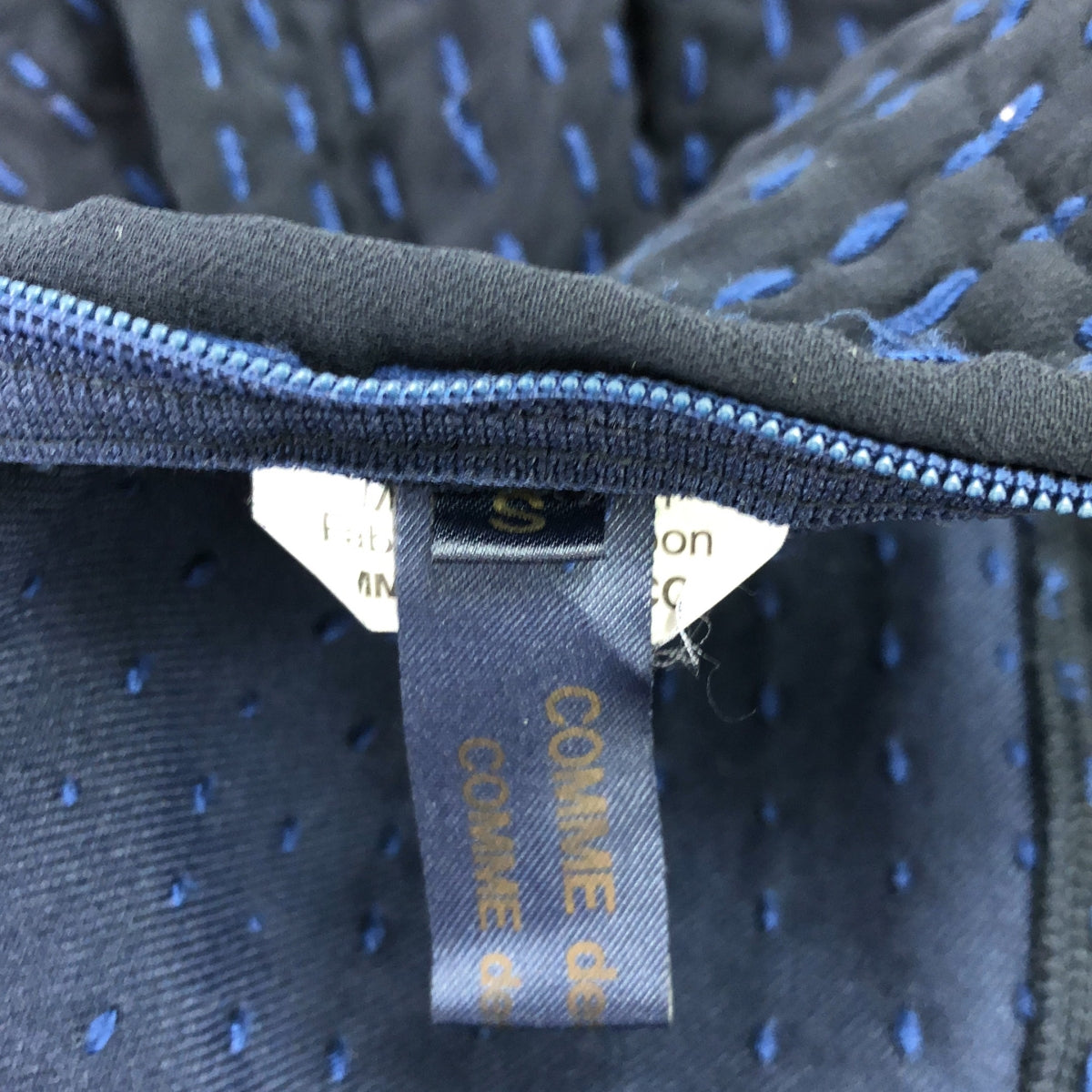 COMME des GARCONS COMME des GARCONS / Comme des Garcons | COMME des GARCONS 2017春夏 |聚酯製品加工 刺子絲帶裝飾 寬鬆連衣裙 | S |海軍|女性的