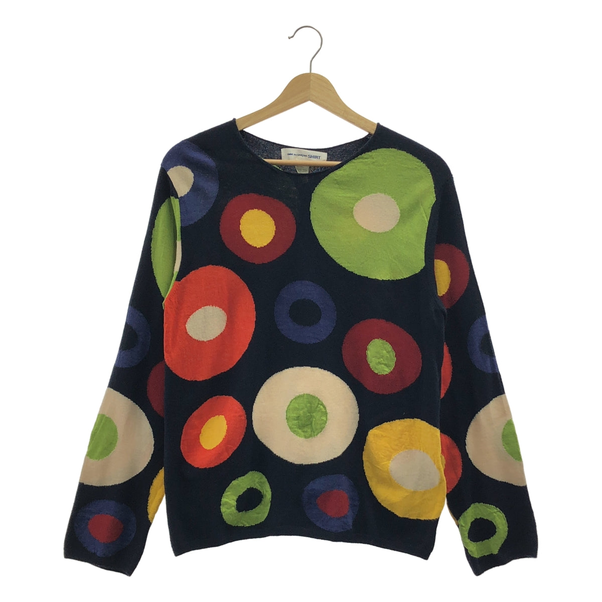 COMME des GARCONS SHIRT / コムデギャルソンシャツ | ウール 総柄 プルオーバー ニット セーター | S |