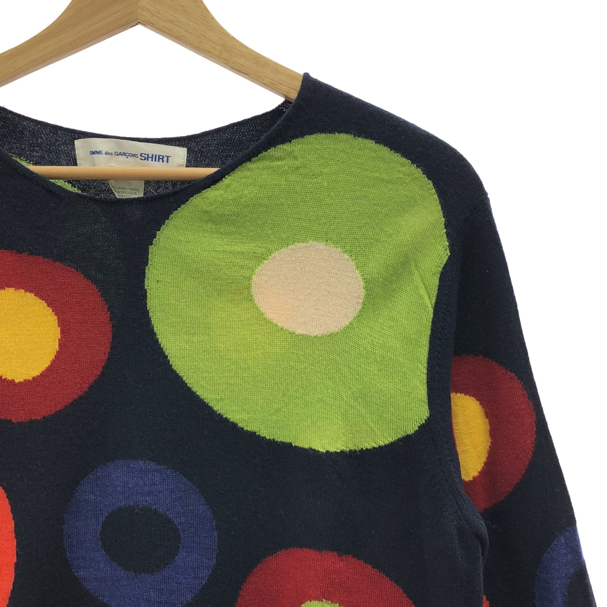 COMME des GARCONS SHIRT / コムデギャルソンシャツ | ウール 総柄 プルオーバー ニット セーター | S |