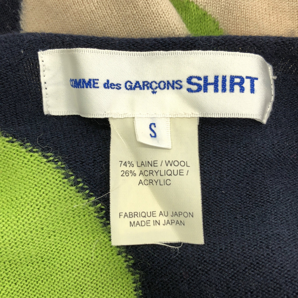 COMME des GARCONS SHIRT / コムデギャルソンシャツ | ウール 総柄 プルオーバー ニット セーター | S |