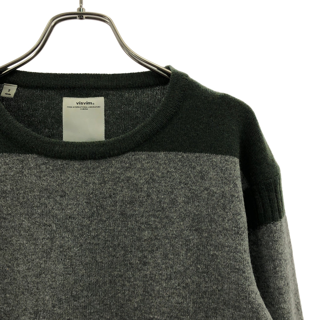 visvim / 비즈빔 | 바이 컬러 리브 전환 크루넥 니트 | 2 | 남성