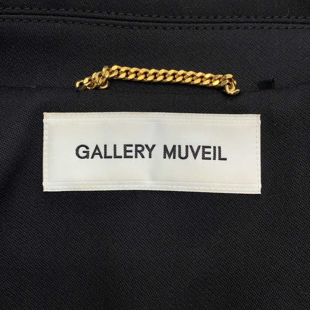 MUVEIL / ミュベール | GALLERY / ビーズ装飾 ブルゾン ジャケット | 38 | ネイビー | レディース