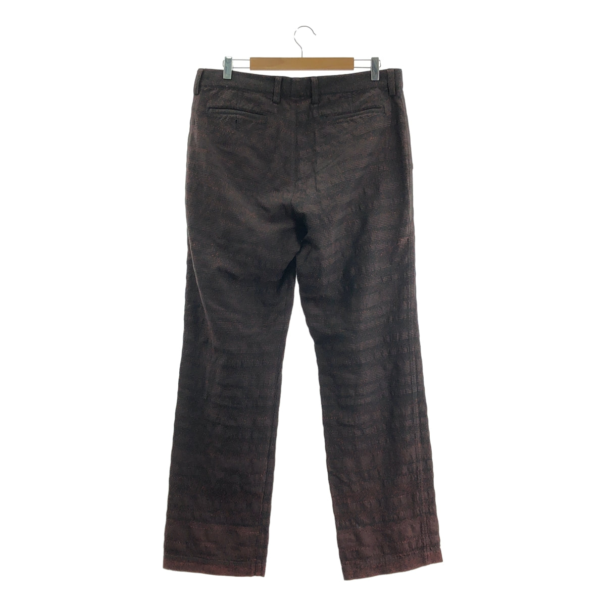 ISSEY MIYAKE A-POC | 漸變色提花邊休閒褲 | 尺寸 3 | 黑色/紅色 | 男款