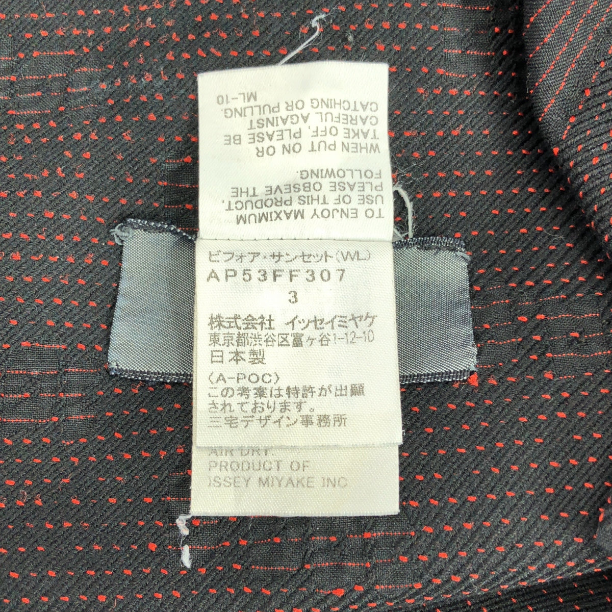 ISSEY MIYAKE A-POC / イッセイミヤケエーポック | ボーダー ジャガード グラデーション スラックス | 3 | ブラック / レッド | メンズ