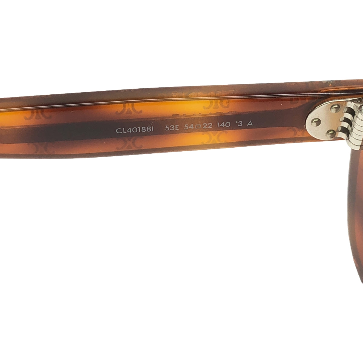 [狀況良好] CELINE |全標誌 Triomphe 玳瑁太陽眼鏡/眼鏡 | 54□22 |布朗 |女性的